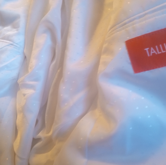 🎁 NWT Macy's Tallia Shiny White Men's Floral Sportcoat Blazer Dinner Jacket 46R - Picture 10 of 14